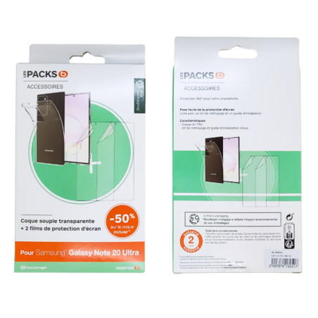 Pack Coque + 2Pcs Film Protection ESSENTIELB | Smarty Paris 